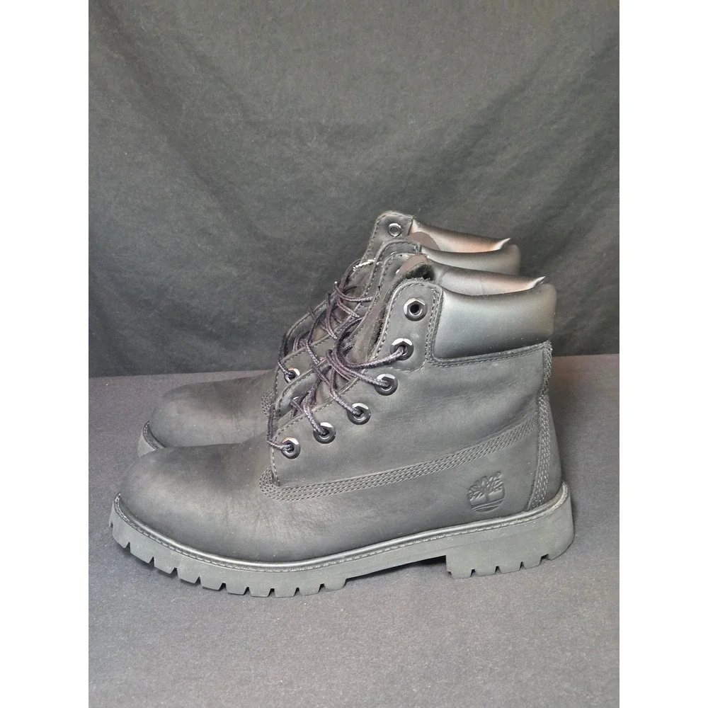 Timberland 6 Inch Premium Waterproof Boots Black Nubuck 12907 Mens 6‎ Womens 7.5